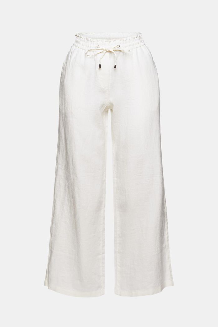 Pantalón de lino con perneras anchas