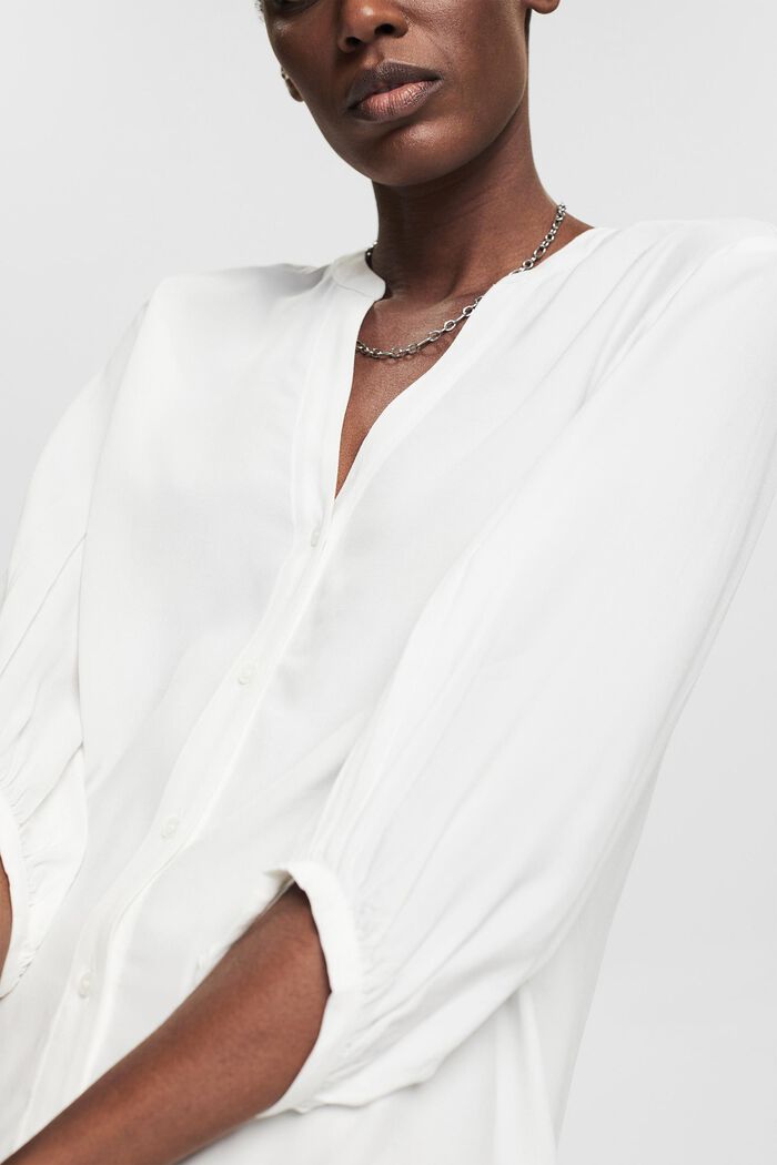 Blusa con mangas de tres cuartos, OFF WHITE, detail image number 2