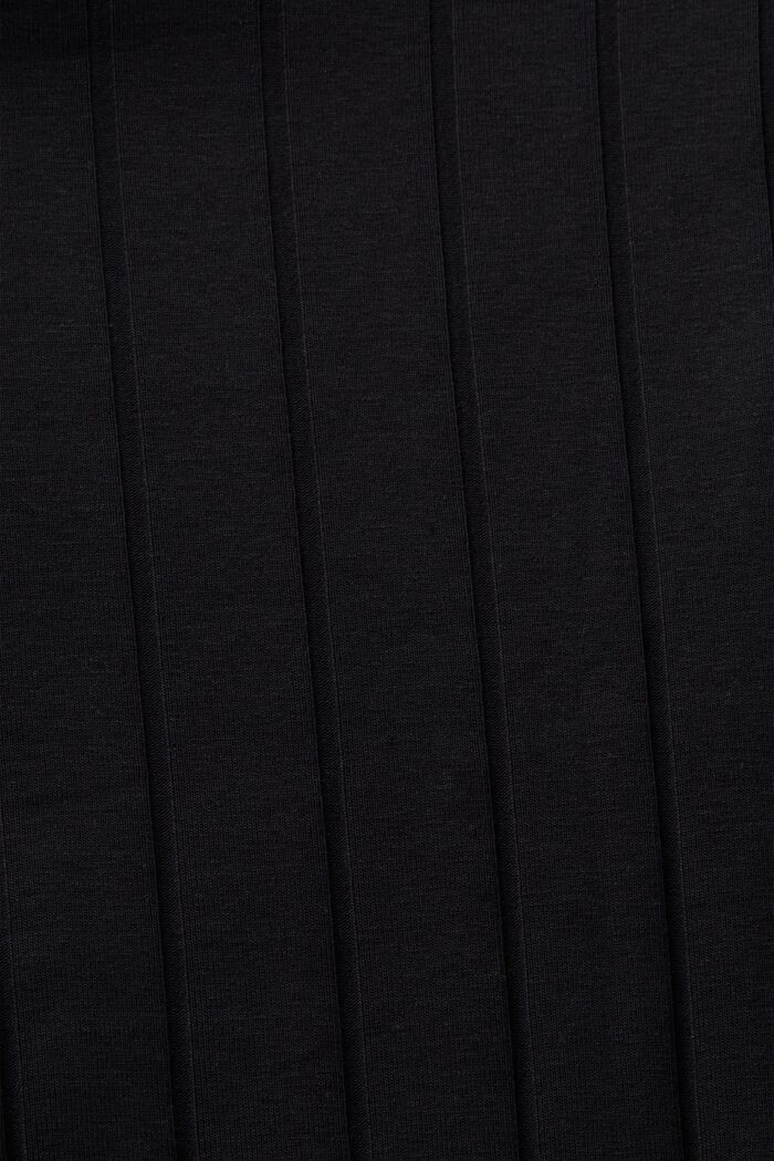 Jersey acanalado con cuello alto, BLACK, detail image number 5