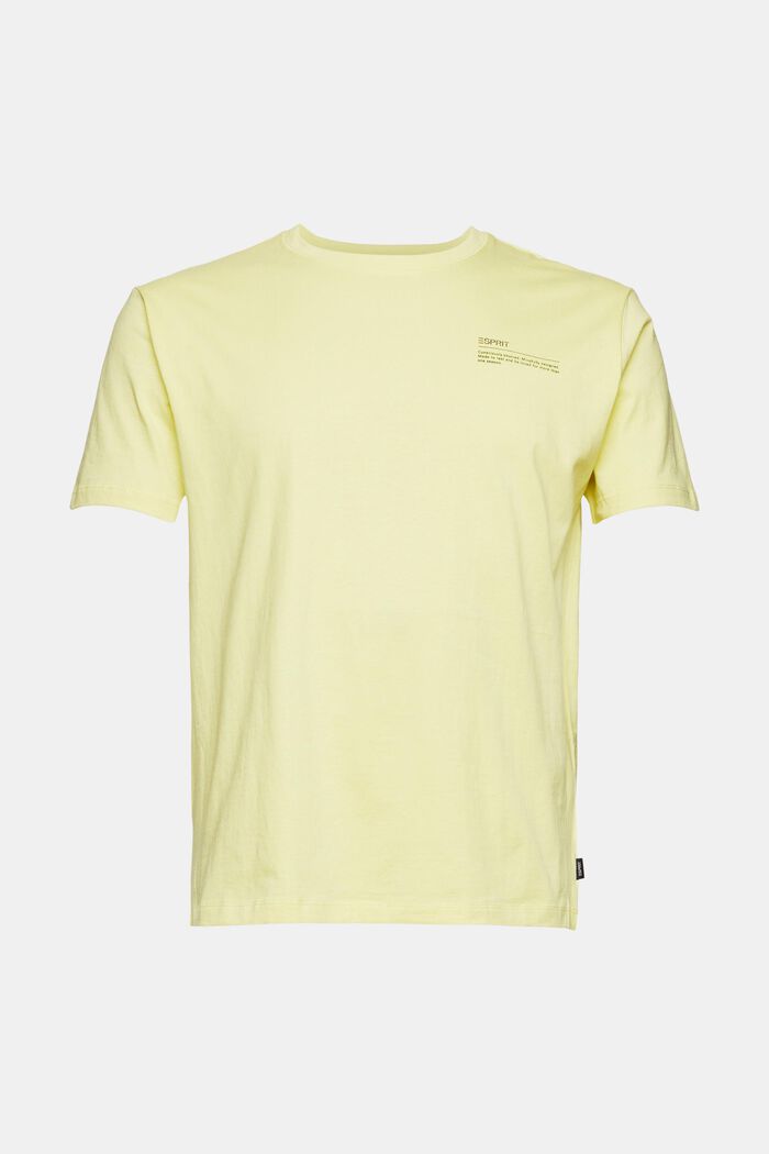Camiseta de jersey con estampado, 100 % algodón ecológico, NEW YELLOW, detail image number 6