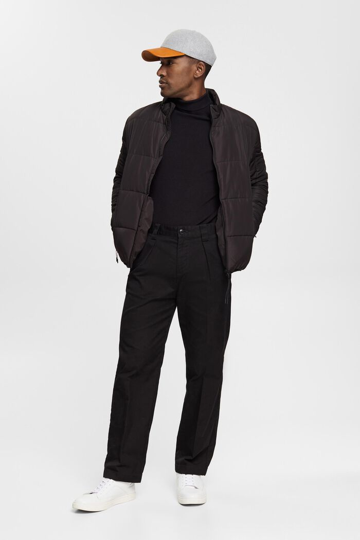 Pantalón chino holgado, BLACK, detail image number 0