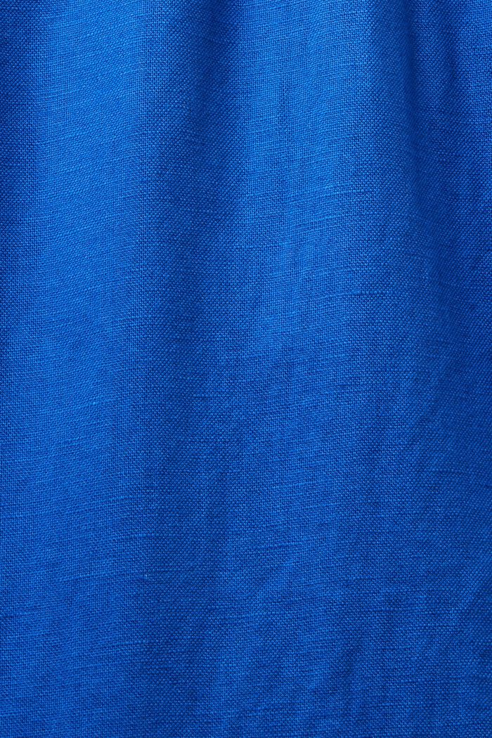 Pantalón Straight en lino y algodón, BRIGHT BLUE, detail image number 6