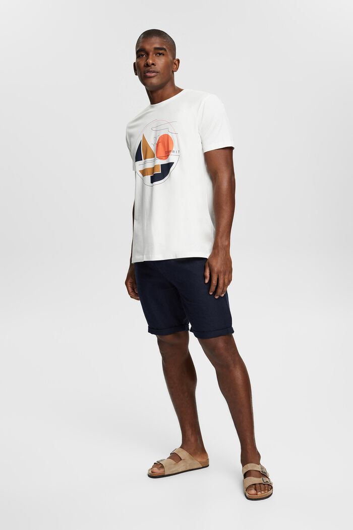 Camiseta de jersey con estampado, OFF WHITE, detail image number 1
