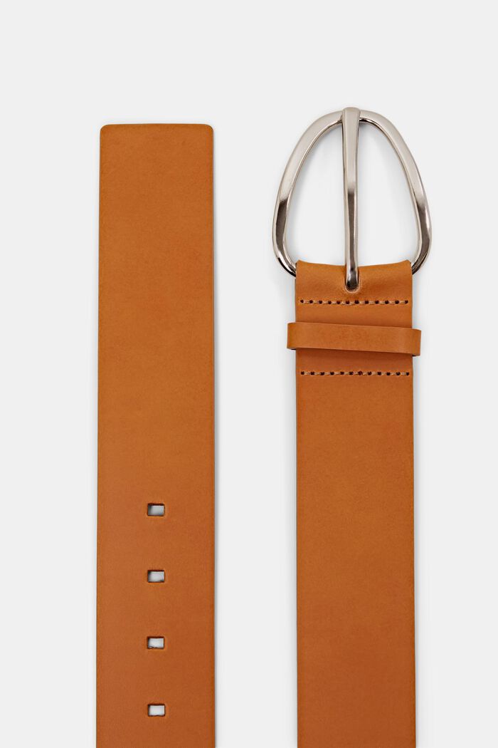 Cinturón ancho piel con hebilla metálica, GOLDEN ORANGE, detail image number 1