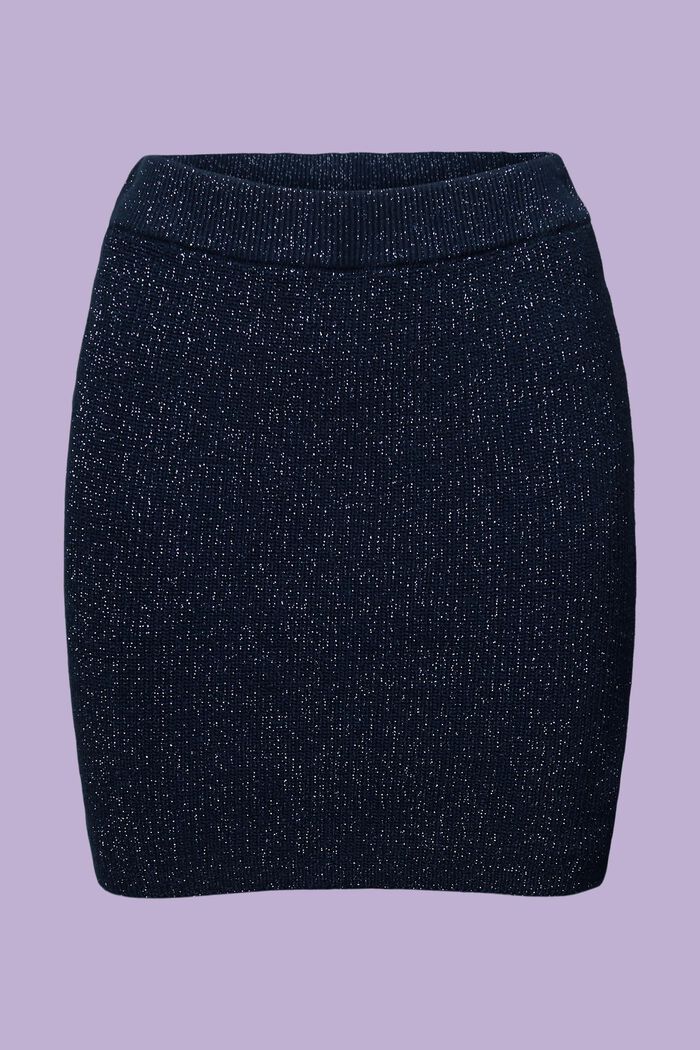Minifalda de punto lamé, NAVY, detail image number 6