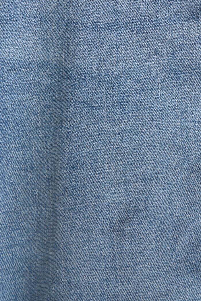 Vaqueros elásticos en algodón ecológico, BLUE LIGHT WASHED, detail image number 6