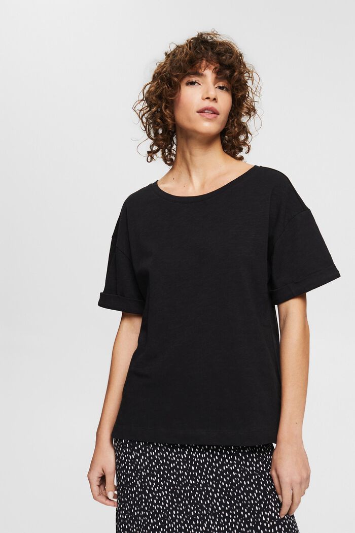 Camiseta en 100% algodón, BLACK, detail image number 0