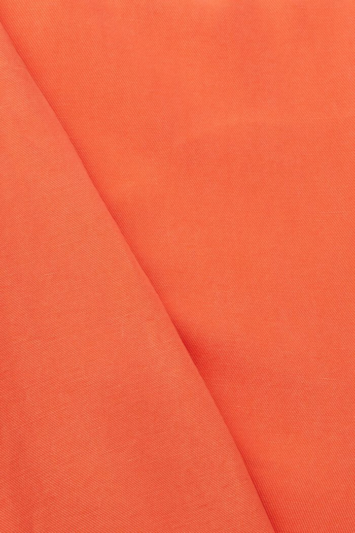 Blazer de botonadura simple con lino, ORANGE RED, detail image number 5