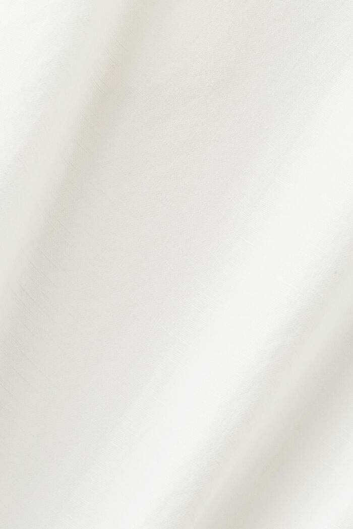 Camisa de manga corta confeccionada en una mezcla de lino y algodón, OFF WHITE, detail image number 6