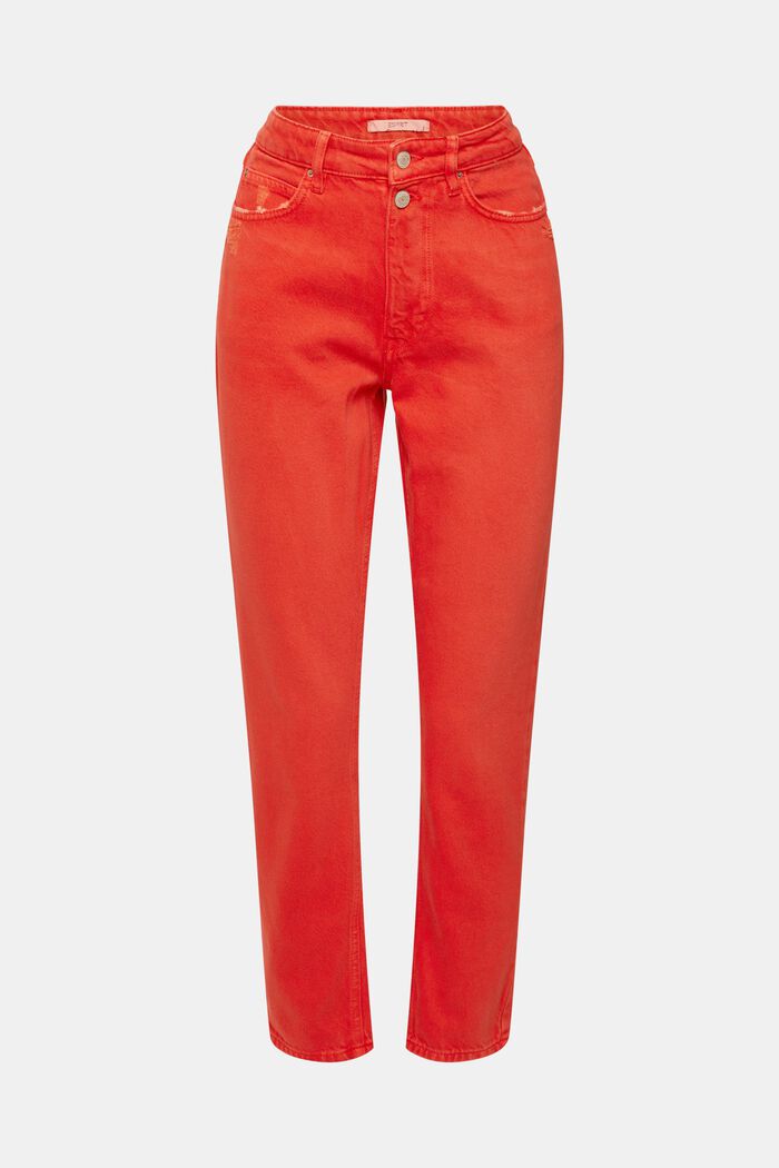 Pantalones corte estilo Mom Fit, ORANGE RED, detail image number 2