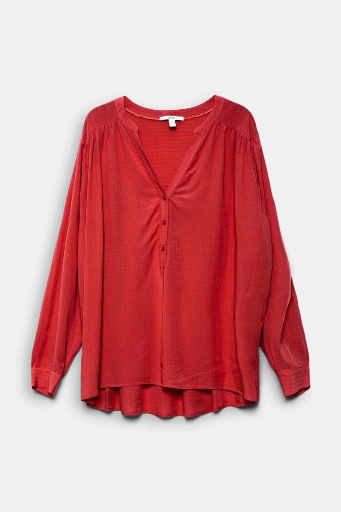 CURVY Blusa en LENZING™ ECOVERO™, RED, overview