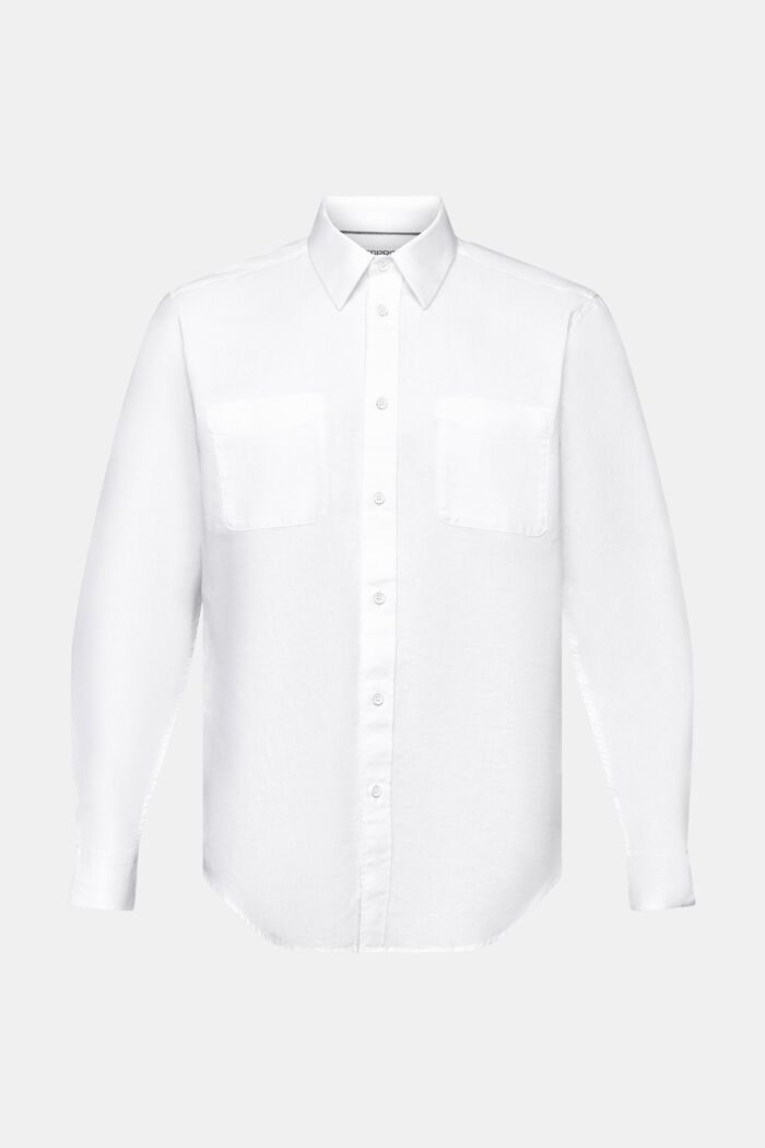 Camisa de manga larga, WHITE, detail image number 6