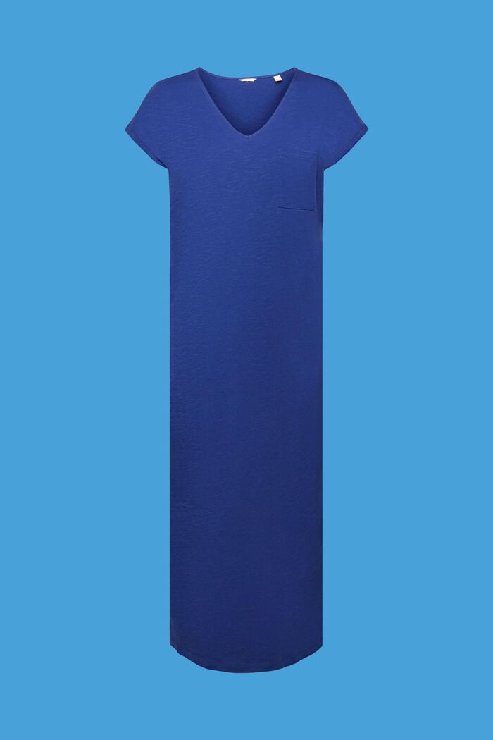 Camisón de algodón flameado, DARK BLUE, detail image number 5