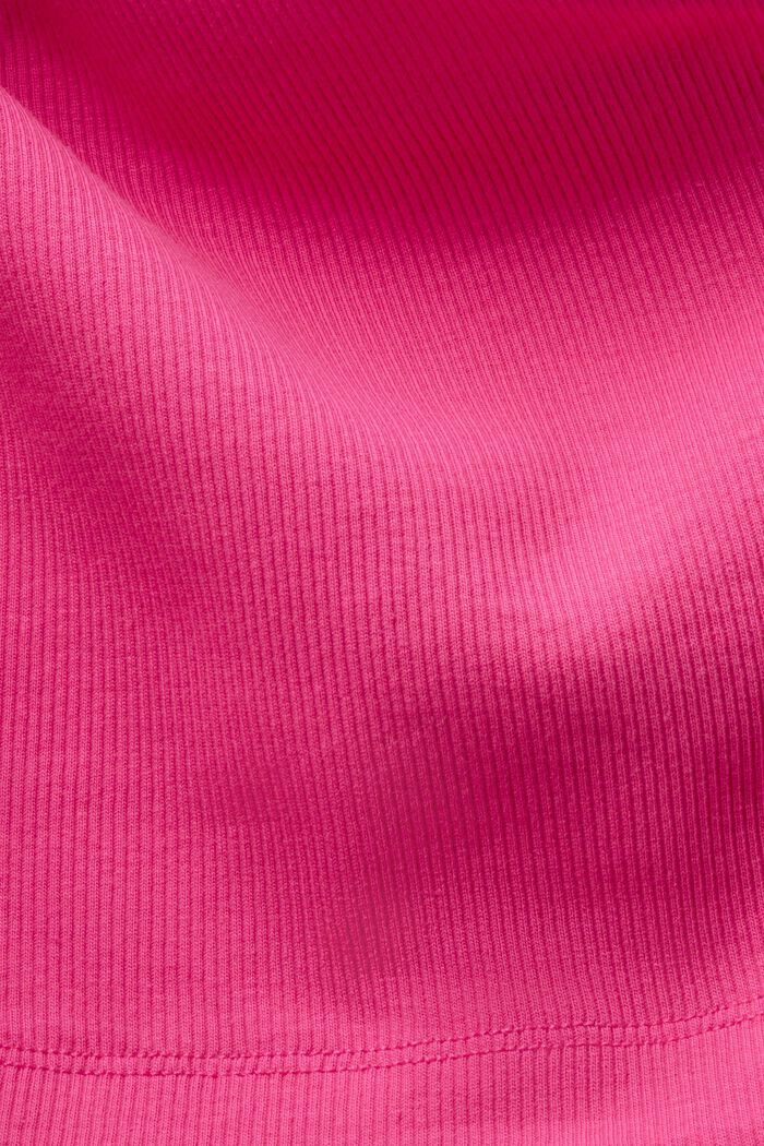 Top cropped con hombro al descubierto, PINK FUCHSIA, detail image number 5