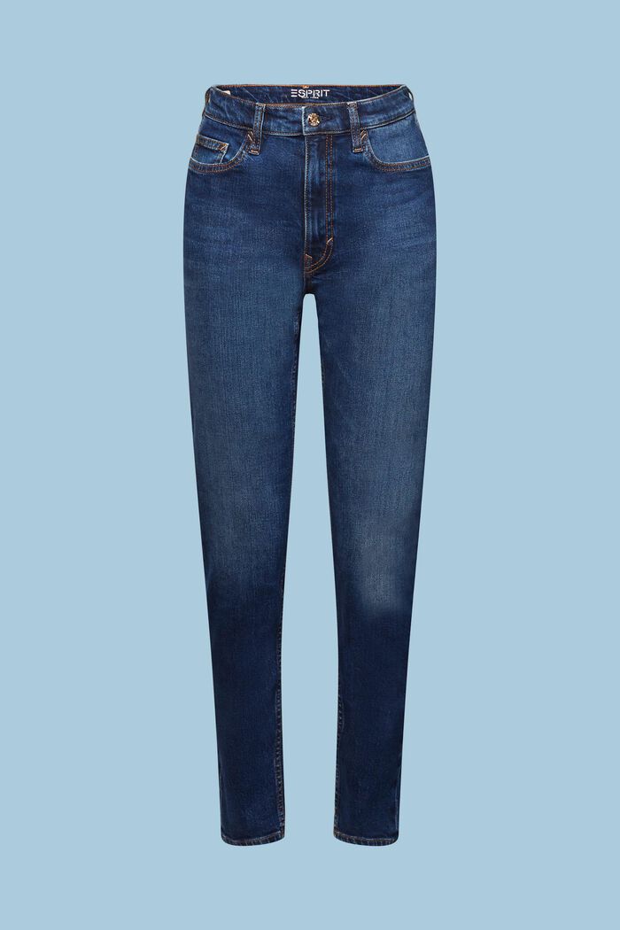 Jeans high rise retro classic fit, BLUE DARK WASHED, detail image number 6