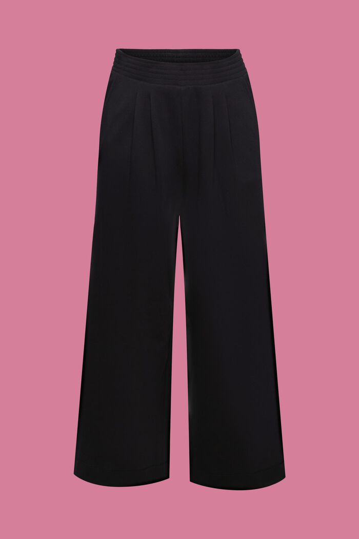 Pantalón tobillero de tejido jersey, 100% algodón, BLACK, detail image number 7
