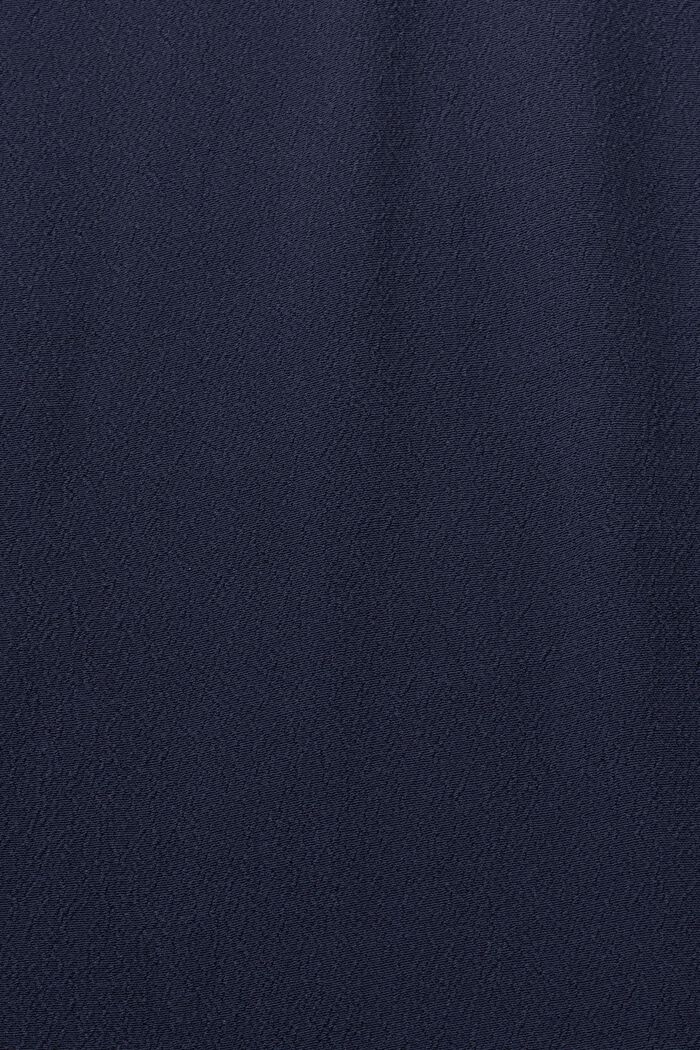 Blusa básica de cuello en pico, NAVY, detail image number 4