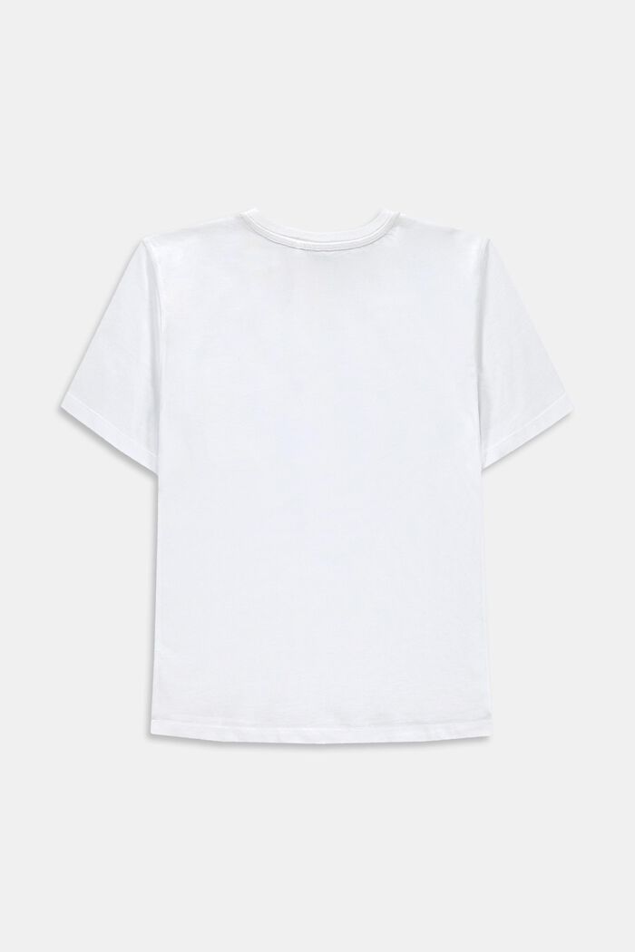 Camiseta con bolsillo en el pecho, 100% algodón, WHITE, detail image number 1