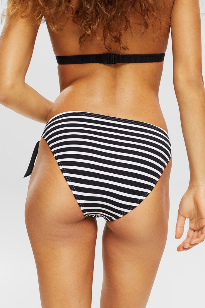 Slip de bikini con diseño de rayas, BLACK, detail image number 3