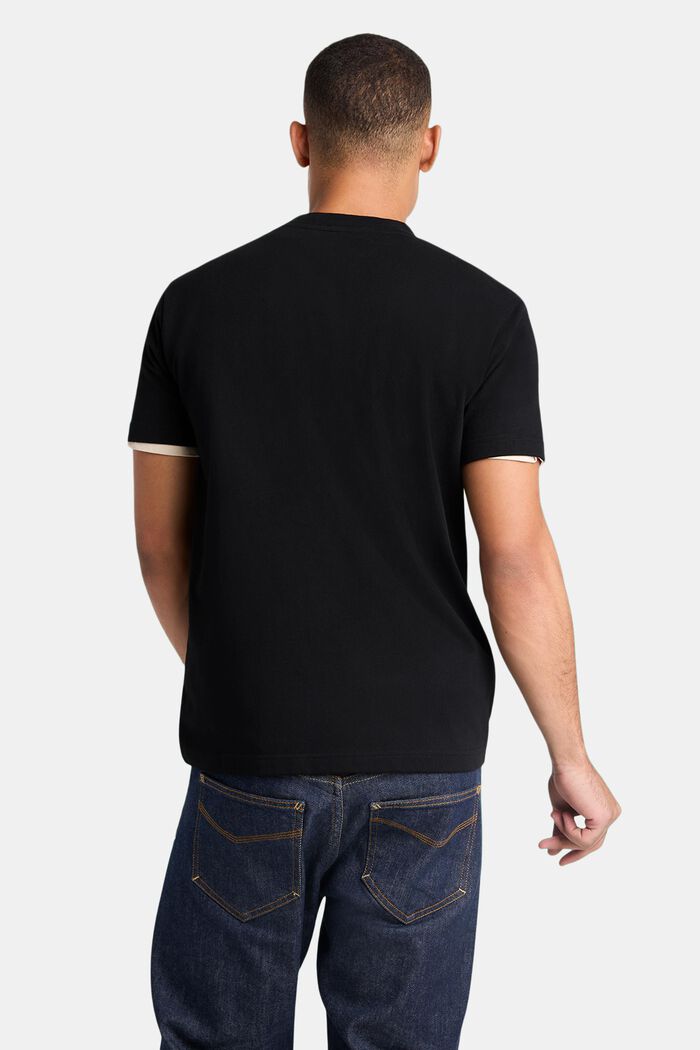 Camiseta unisex en jersey de algodón con logotipo, BLACK, detail image number 3
