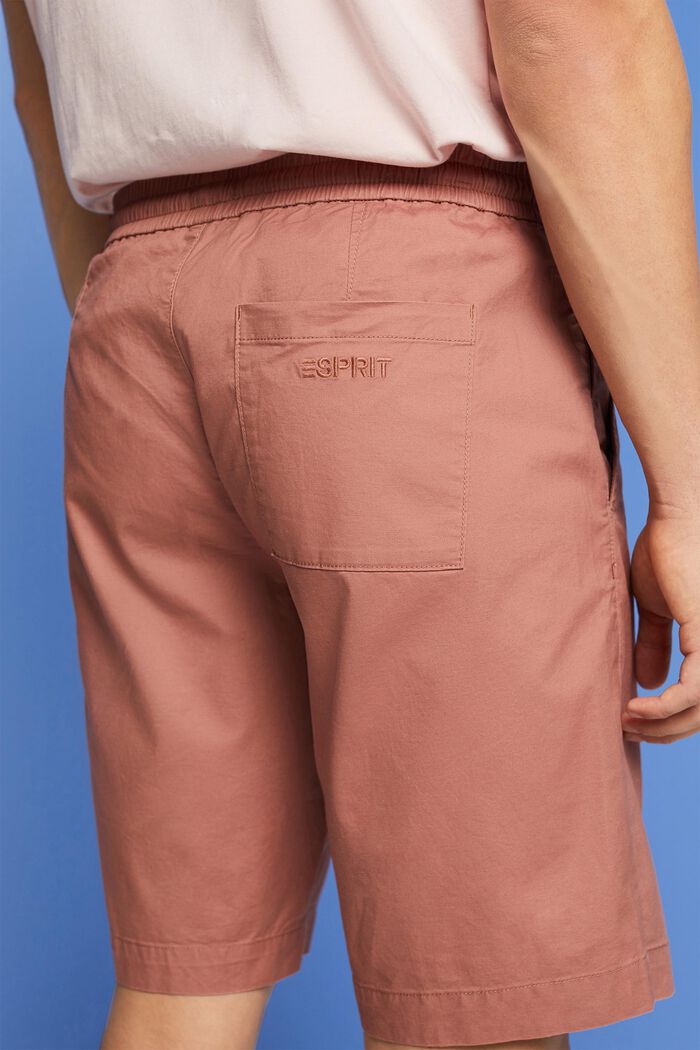 Pantalones cortos en sarga de algodón, DARK OLD PINK, detail image number 4