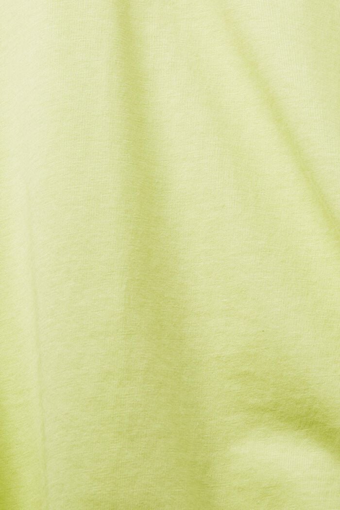 Camiseta cropped oversize, 100 % algodón, LIME YELLOW, detail image number 5