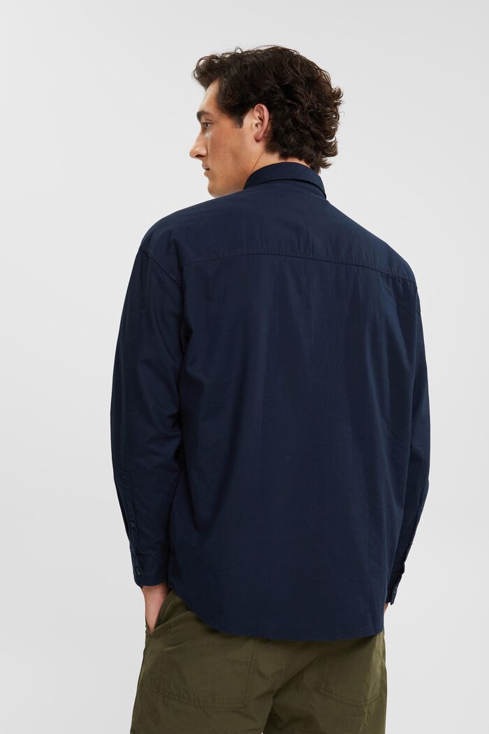 Camisa oversize de algodón sostenible, NAVY, detail image number 3