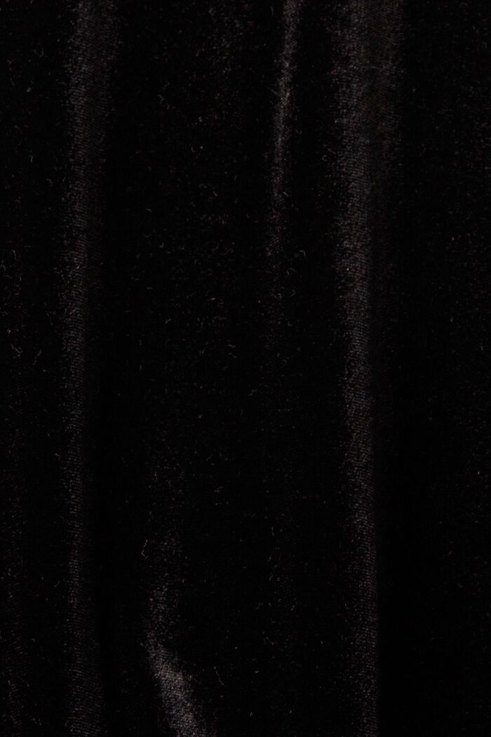 Vestido de terciopelo con abertura, BLACK, detail image number 1