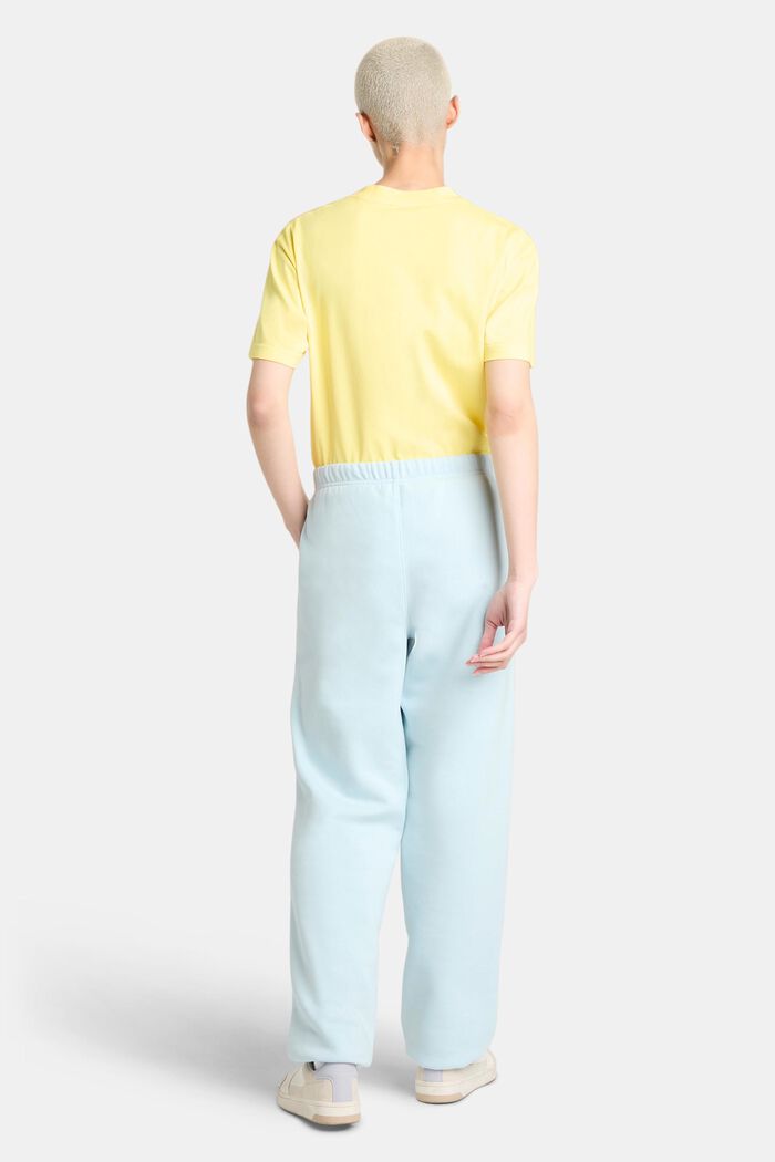Pantalones de felpa unisex de algodón con logotipo, PASTEL BLUE, detail image number 3