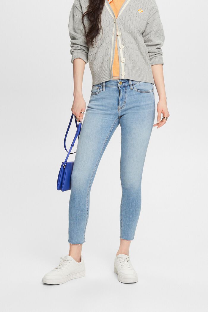 Jeans mid-rise skinny, BLUE LIGHT WASHED, detail image number 0