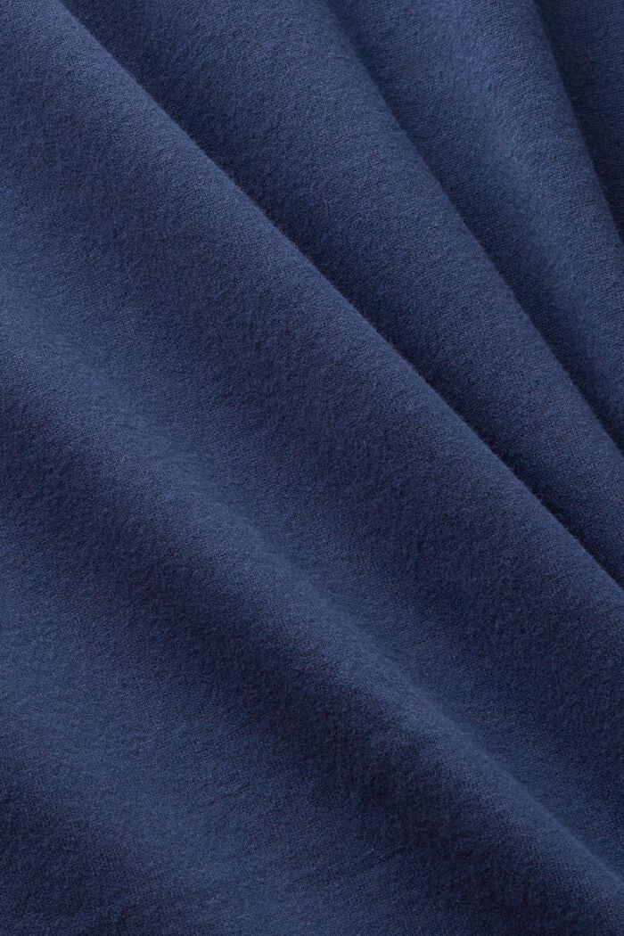 Top de cuello tunecino en tejido jersey de algodón lavado, GREY BLUE, detail image number 5