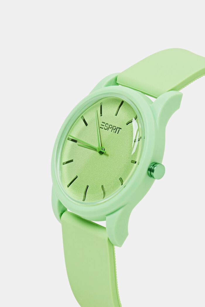 Reloj de plástico con correa de goma, LIGHT GREEN, detail image number 1