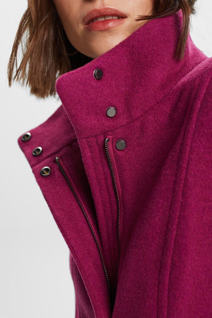 Reciclado: abrigo con lana, DARK PINK, detail image number 2