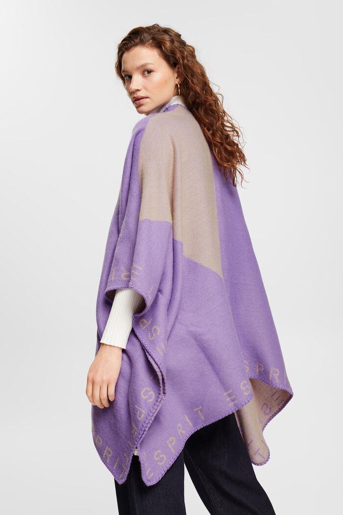 Poncho bicolor, LILAC, detail image number 2