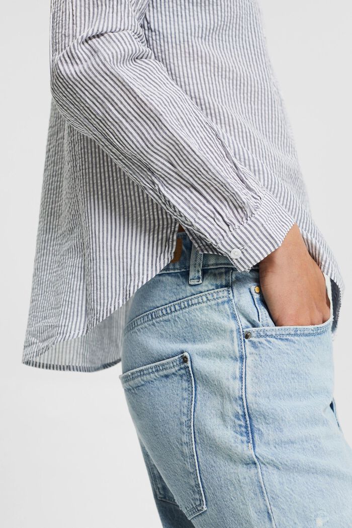 Blusa camisera con rayas, 100% algodón, WHITE, detail image number 2