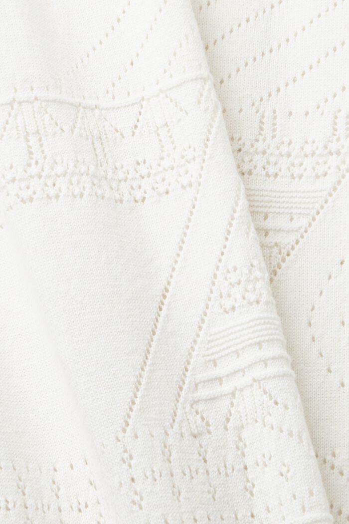 Jersey de manga corta en mezcla de lino, WHITE, detail image number 5