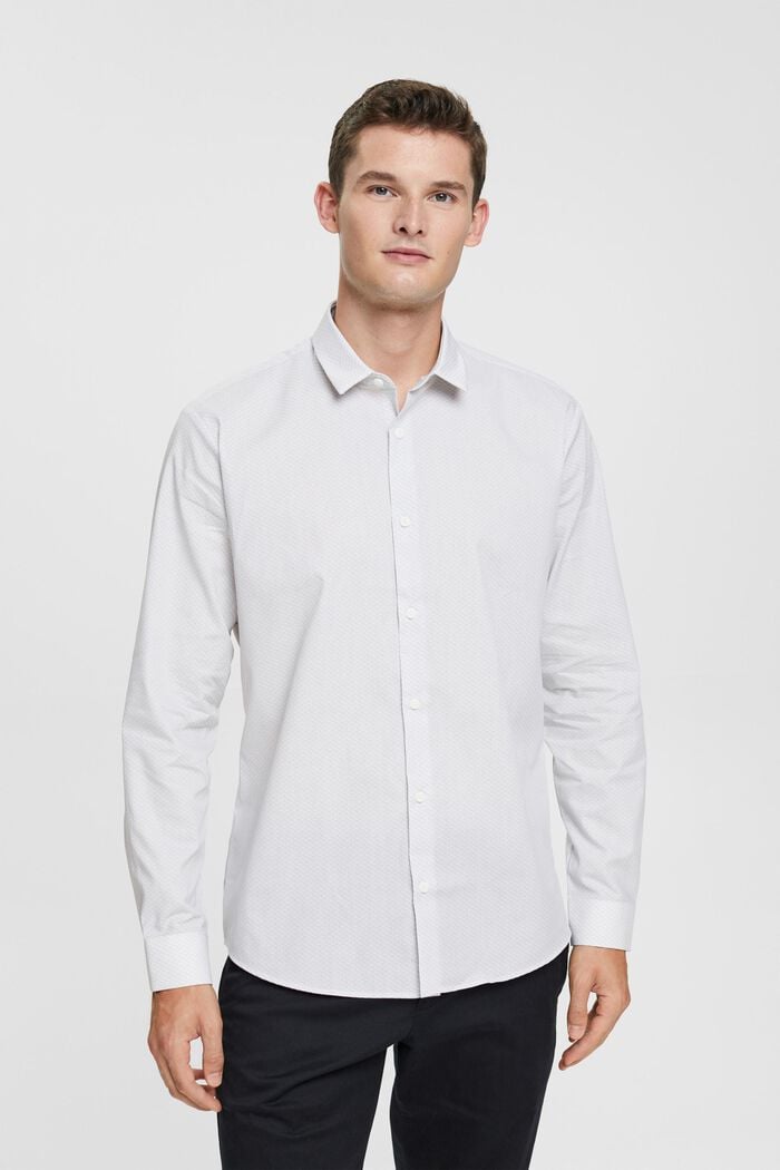 Camisa estampada de algodón sostenible, LIGHT BLUE, detail image number 1