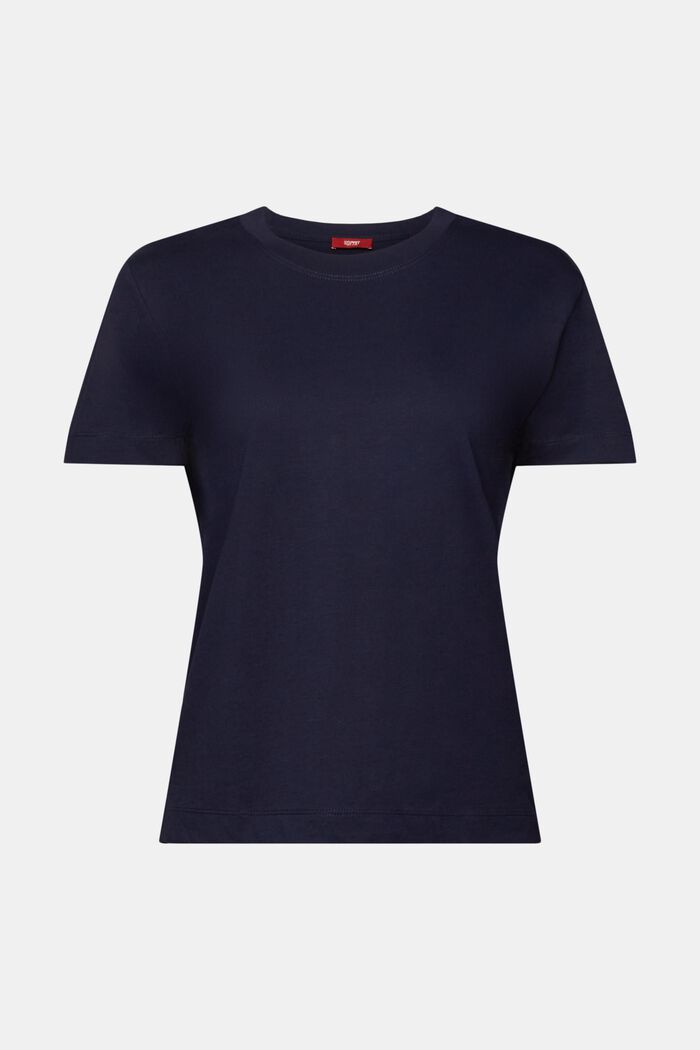 Camiseta de algodón con cuello redondo, NAVY, detail image number 6