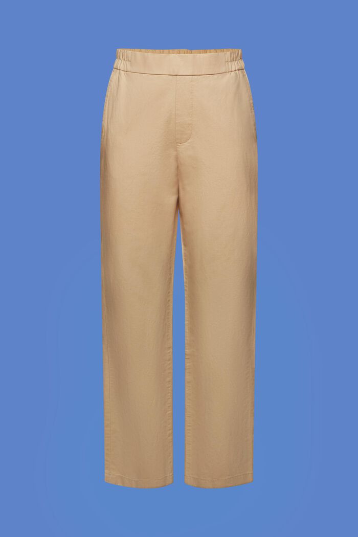 Pantalón sin cierre, mezcla de lino, SAND, detail image number 7