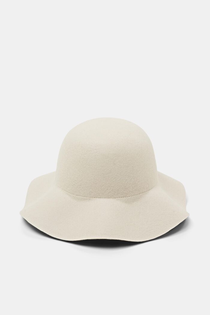 Sombrero de fieltro de lana, OFF WHITE, detail image number 0