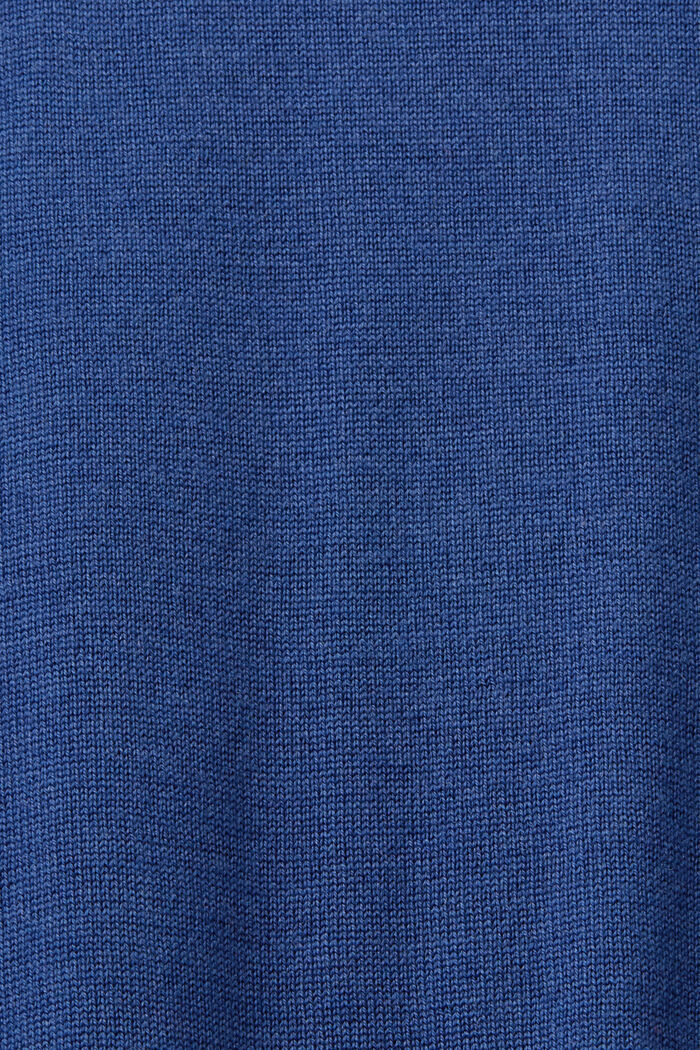 Jersey de lana merino con cuello alto, INK, detail image number 5