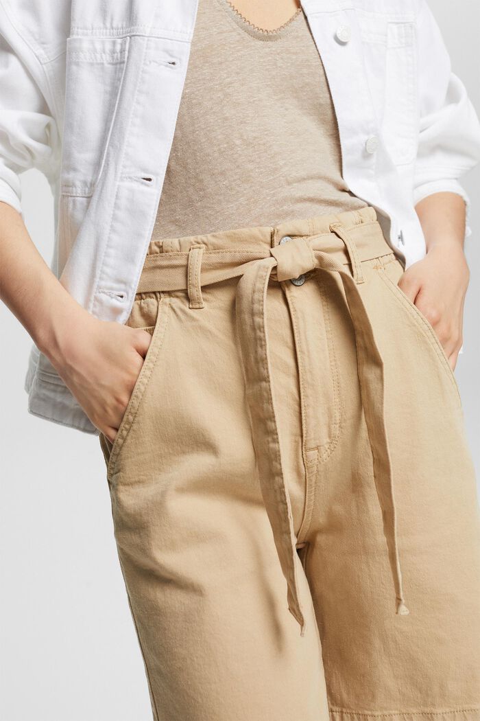 Con cáñamo: pantalón corto con lazada, SAND, detail image number 2