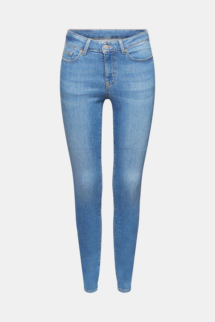 Jeans skinny de algodón sostenible, BLUE LIGHT WASHED, detail image number 6