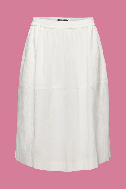 Falda de algodón con efecto arrugado
