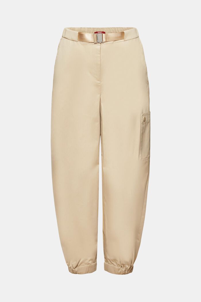 Pantalones deportivos de sarga de algodón, SAND, detail image number 7