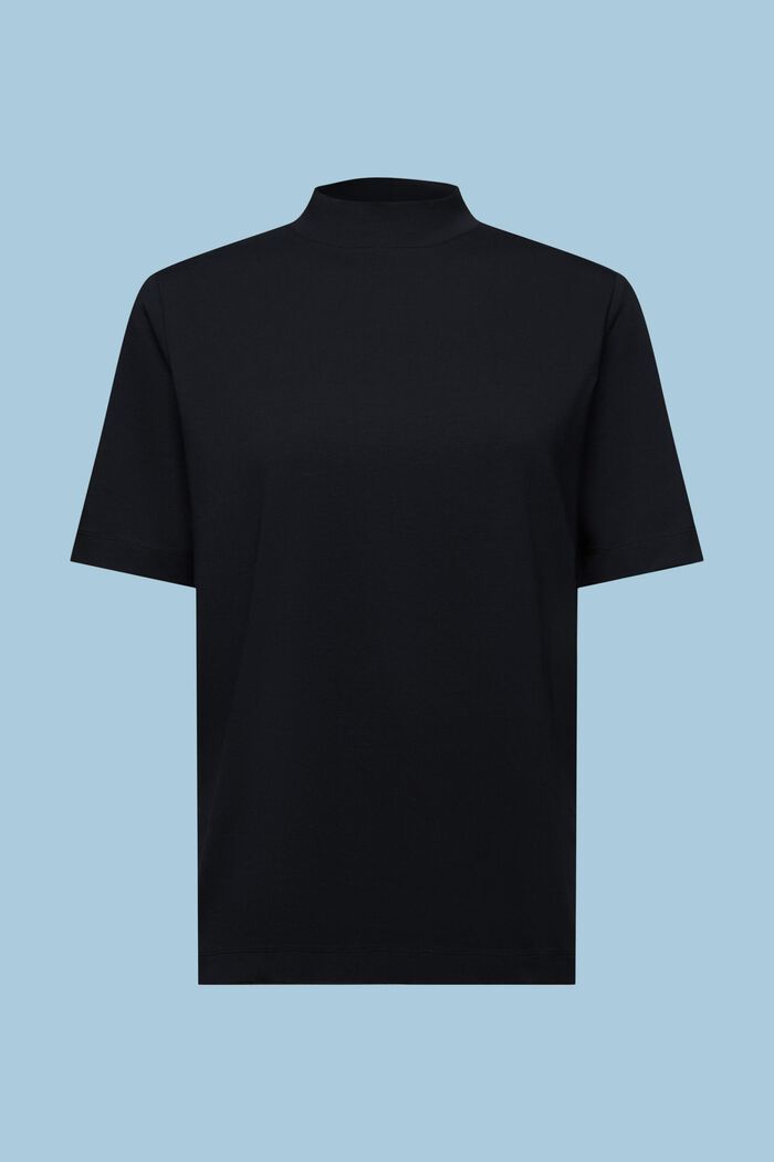 Camiseta de jersey con cuello redondo, BLACK, detail image number 6