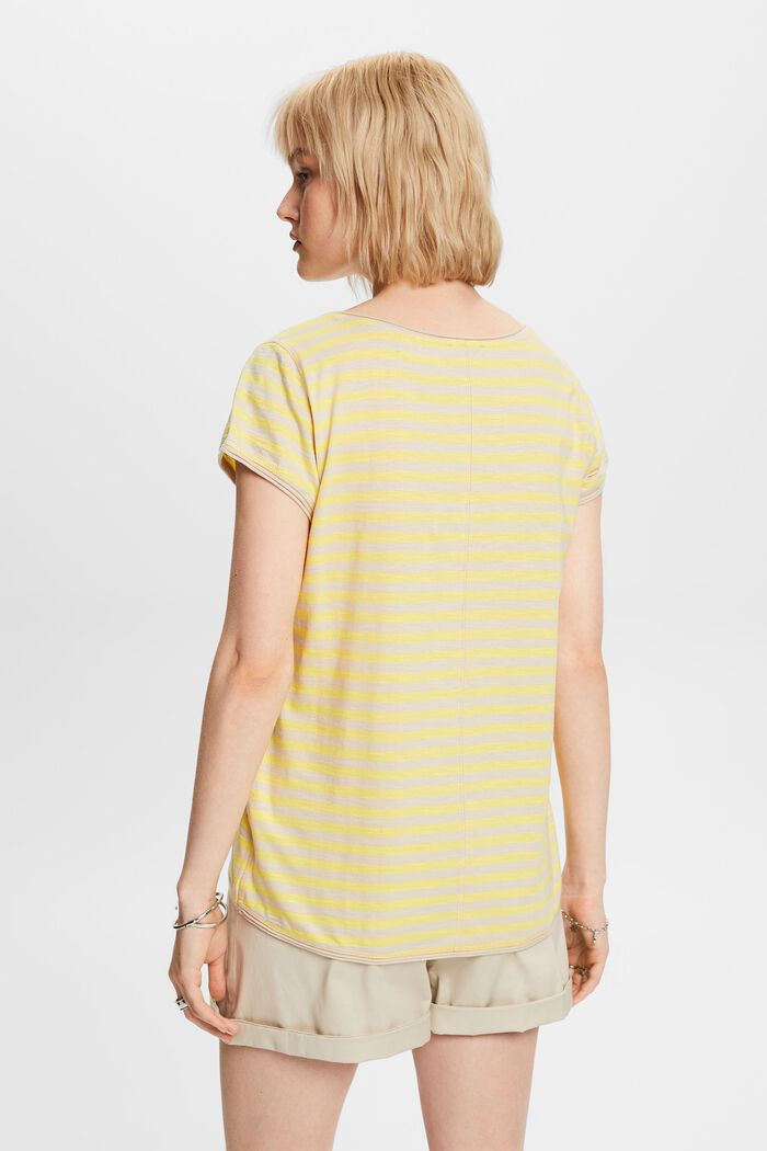 Camiseta de rayas con borde enrollado, LIGHT TAUPE, detail image number 3