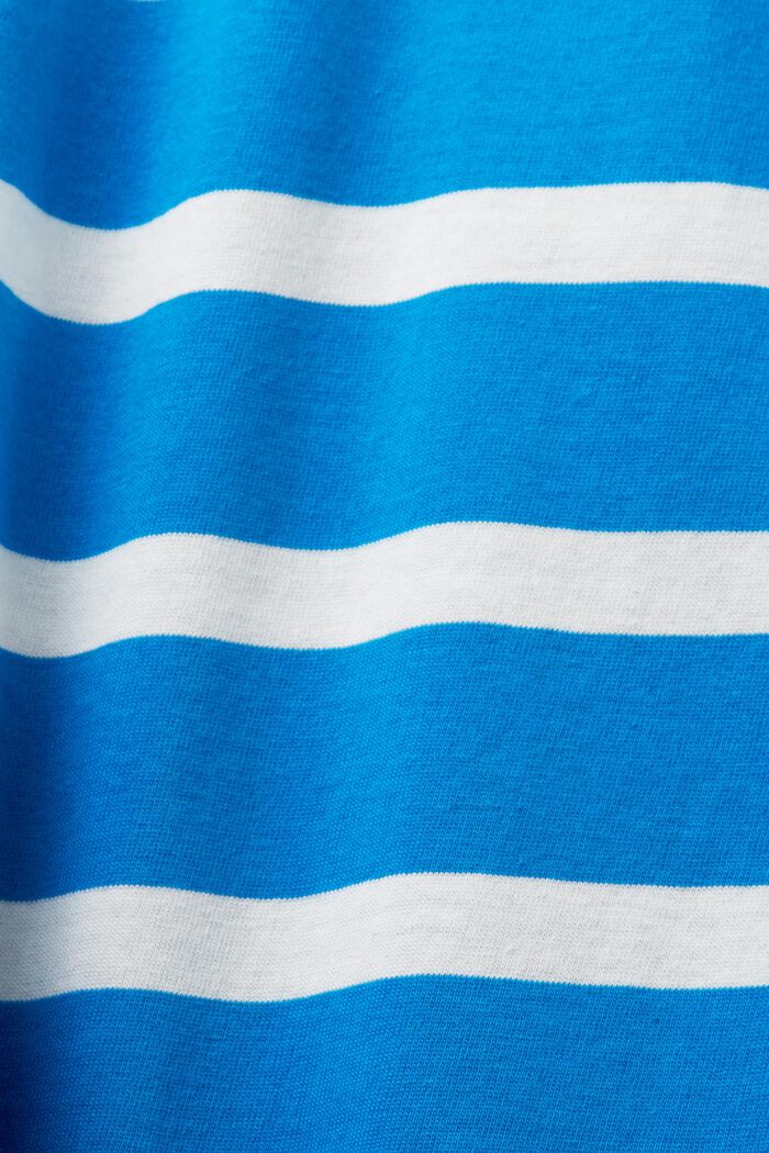 Camiseta a rayas en tejido jersey de algodón, BLUE, detail image number 6