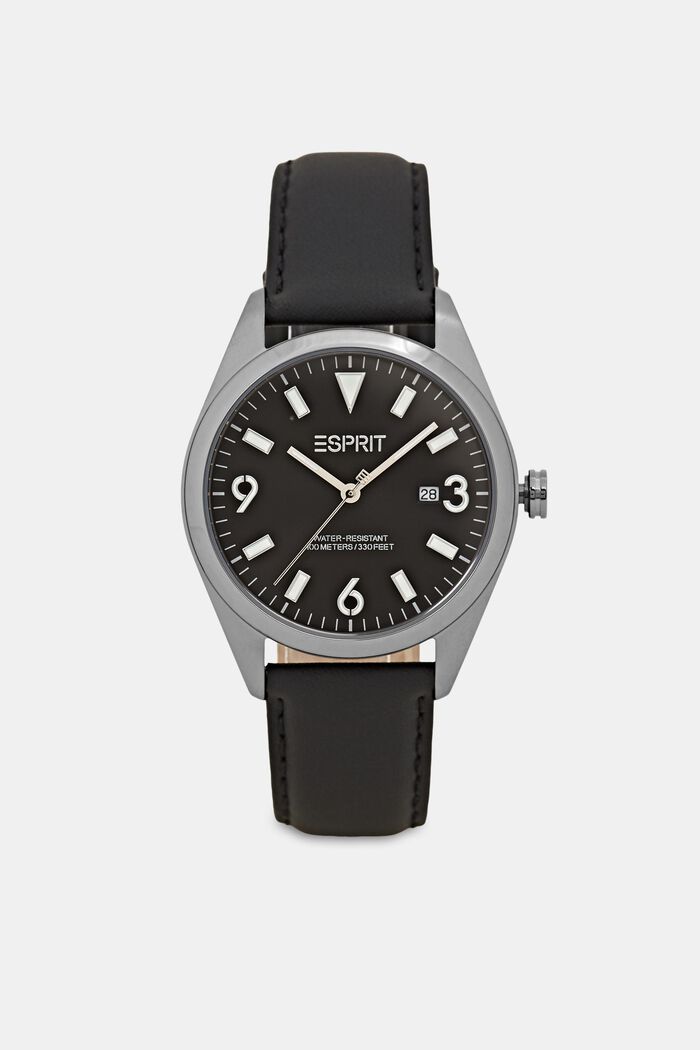 Reloj de acero inoxidable con índices luminiscentes, BLACK, detail image number 0
