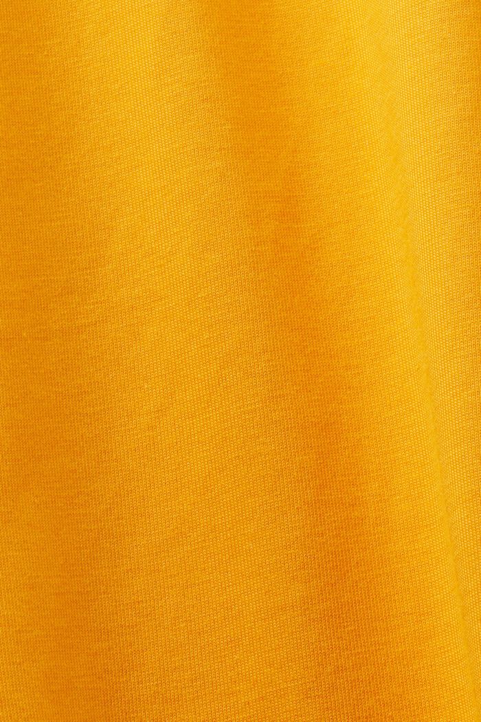 Camiseta de algodón con logotipo y cuello redondo, GOLDEN ORANGE, detail image number 6